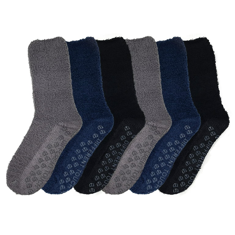  Mens Fuzzy Slipper Socks Super Soft Cozy Fluffy Winter