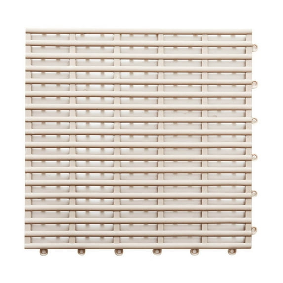 Non Slip Hydrophobic Hollow Floor Mat | 30 x 30cm Soft TPE Reusable Drainage Tile | Spliceable Cuttable Design | Anti Slip Raised Surface | Single Mat | Fast Water Drainage | Multi Use for Bathroom,