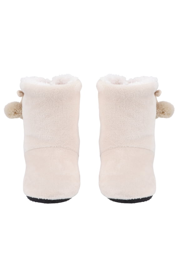 1Pair Comfortable Cotton Floor Boots with Non Slip Sole and Durable Flannel for Winter Home Use