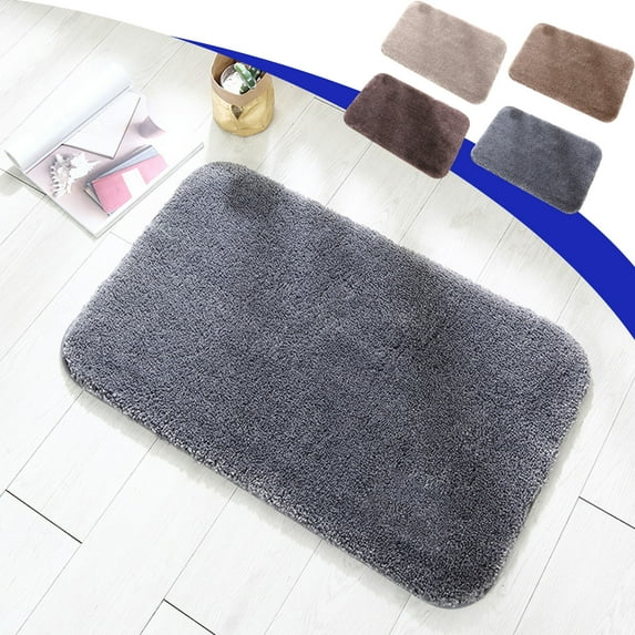 Non Slip Indoor Outdoor Door Mat | Water Absorbent Entryway Floor Rug | Multipurpose Bath Mat | Noise Reducing Anti Skid Carpet | 40x60cm | Dark Gray Coffee Beige Khaki | Easy Clean
