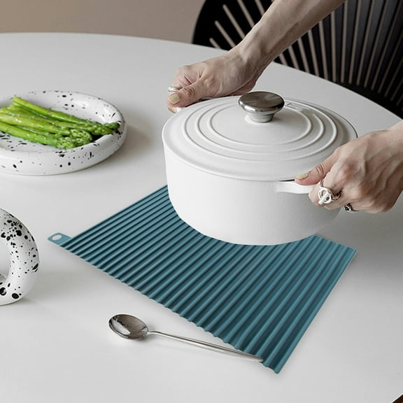 Non Slip Insulated Kitchen Table Mat for Hot Dishes Cups Bowls, Hanging Draining Pad for Sink