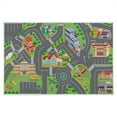 thumbnail image 1 of Non-Slip Kids Play Mat - 50x80cm Washable Polyester Road Rug for Crawling, Bedroom & Living Room - Educational Map Design with Roads & Landmarks, 1 of 6