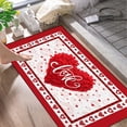 thumbnail image 1 of Non-Slip Kitchen Mat Absorbent Heart Design Valentine's Day Home Decor Floor Mat - Microfiber Easy Clean Decorative Rug(C), 1 of 8
