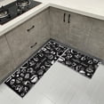 thumbnail image 1 of Non Slip Kitchen Mat Rugs Set 2 Pieces,Non Skid Washable Kitchen Rugs and Mats, Comfort Standing Mats for Home Kitchen Entrance Door Mat (17"*29"+17"*47", Coffee time), 1 of 6