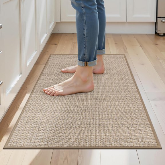 Non Slip Kitchen Rug,  Anti  Cushioned Floor Mat for Kitchen, Durable Entryway Doormat, Dirt Resistant Small Runner Rug with Rubber Backing 23"x35.5"