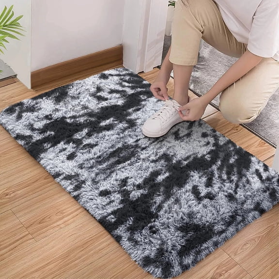 Non-Slip Large Indoor Entrance Door Mat - Washable Dirt Trapper Shaggy Rug