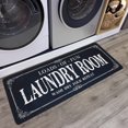 thumbnail image 1 of TJOUL Non-Slip Runner Rug, Farmhouse Laundry Room Kitchen Floor Mat for Bathroom and Mudroom, Black 20 x 47 in, 1 of 7