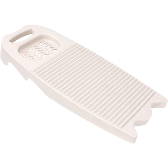 Non-Slip Laundry Washing Board, Household Washboard, Hand Wash Board, Manual Wash Clothes Laundry Pad Scrubbing Board for Household(15.7x8.07x1.06inches) (A-White)