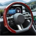 thumbnail image 1 of Non-Slip Leather Carbon Fiber Steering Wheel Cover, 14.5-15 Inches Universal Fit for Cars & Trucks, Breathable Auto Interior Protective Accessory, 1 of 12