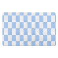 thumbnail image 1 of Non-Slip Luxury Checkered Bath Rug | 20x32in | Absorbent, Soft Microfiber | Classic Bath Carpet for Bathroom Floor, 1 of 5
