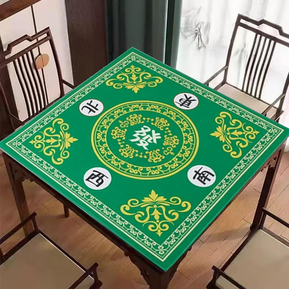 Non- Mahjong Mat with Noise Reduction - Game Table Mat for Mahjong, Poker and Tile Games, Durable Tablecloth for Game Nights - D