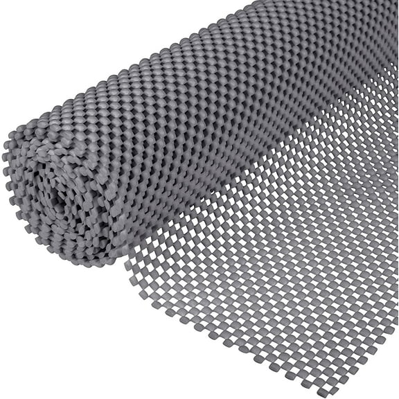 Non-Slip Mat Area Rug Pad Anti Slip Gripper Roll Rubber Matting Waterproof Floor Mat PVC Shelf Drawer Liner for Home, Office, Cars, Caravans (Gray, 30 x 200 cm)