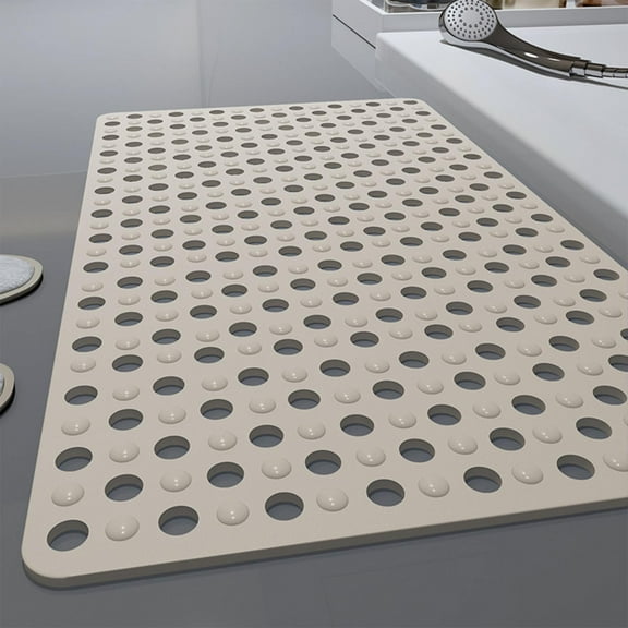 A Non-Slip Mat Square Shower Mat Extra Large Non Slip Mat for Elderly & Kids Bathroom Drain Holes Strong Suction Cups Machine Washable Bathroom Products