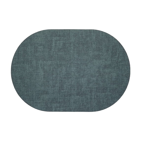 Non Slip Mat Leather Oval Oil Proof Heat Insulation Dining Table Placemats for Western Food Home Decor