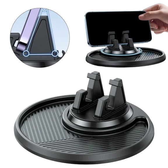 Non-Slip Mat - Universal Silicone Car Phone Holder - Compatible with Most Smartphones - Non-Magnetic, No Adhesive Needed - for Cars, Trucks & SUVs