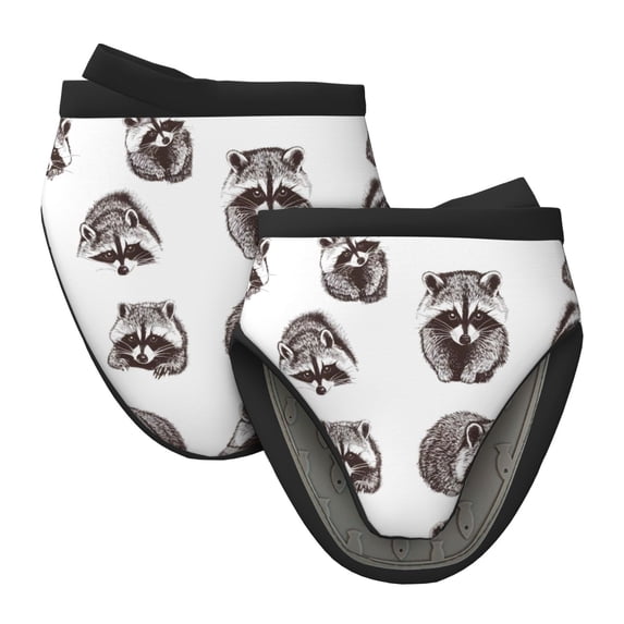 Non-Slip Mini Oven Mitts With Duck Beak Design Are Easy To Take Off And Wear And Easy To Hang For Oven Pot Tripod Barbecue Casserole Cute Gray Raccoon 2pcs