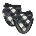 thumbnail image 1 of Non-Slip Mini Oven Mitts With Duck Beak Design Are Easy To Take Off And Wear And Easy To Hang For Oven Pot Tripod Barbecue Casserole Darkgray Checked Hand-Drawn Sketch_1 2pcs, 1 of 7