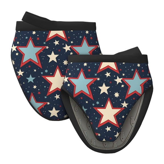 Non-Slip Mini Oven Mitts With Duck Beak Design Are Easy To Take Off And Wear And Easy To Hang For Oven Pot Tripod Barbecue Casserole Independence Day Theme Elements Star (6) 2pcs