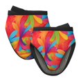thumbnail image 1 of Non-Slip Mini Oven Mitts With Duck Beak Design Are Easy To Take Off And Wear And Easy To Hang For Oven Pot Tripod Barbecue Casserole Red Tie Dye Background Rainbow Colors (5) 2pcs, 1 of 7