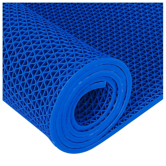 Non-Slip PVC Drainage Floor Mat,5mm Thick Mesh Hollow Rubber Rug Mat,Commercial Waterproof Carpet Mat for Bathroom,Swimming Pool,Kitchen,Restaurant,Garden