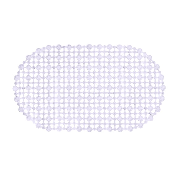 Non-Slip PVC Shower Mat, 25.98X14.57inch Bubble Textured Anti-Skid Bath Mat, Quick Drain Safety Bathroom Mat, Machine Washable Tub Mat for Wet Areas