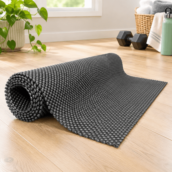 Non Slip Padded Rubber Mat, 24 x 48 Inch, Cut-to-Fit for Workbench and Cabinet Liner