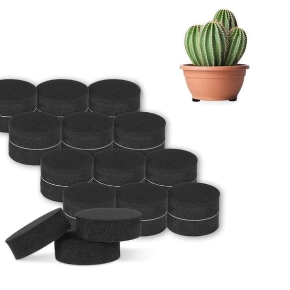 Non-Slip Plant Pots Feet,Set of 24 Foam Flower Pot Mats,QZS Gardening Mats Feet,Outdoor Plant Containers Lifters,Garden Containers Supports,2x0.6"