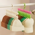 thumbnail image 1 of Non-Slip Plastic Hanger with Clips | Multi-Purpose Garment Clamp for Clothes, Lingerie, Socks, Underwear Organizer | Space-Saving Drying Rack | White/Green | 15.35 x 8.26 in, 1 of 8