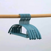 Non-Slip Plastic Hangers,10PC Heavy Duty Coat Rack, Space-Saving, Dry/Wet Clothes Hanging, Home Closet Laundry Organization
