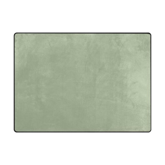 Non-Slip Polyester Rug 63x48in & 80x58in - Plush Memory Foam Floor Mat, Absorbent, Fade Resistant, Machine Washable for Living Room, Bedroom, Entryway，Army Green