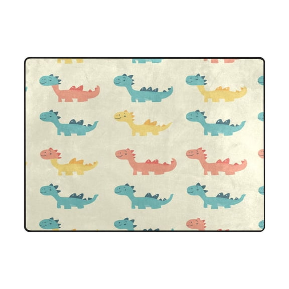 Non-Slip Polyester Rug 63x48in & 80x58in - Plush Memory Foam Floor Mat, Absorbent, Fade Resistant, Machine Washable for Living Room, Bedroom, Entryway,Cute Cartoon