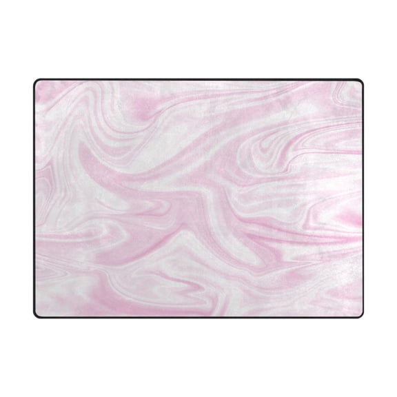 Non-Slip Polyester Rug 63x48in & 80x58in - Plush Memory Foam Floor Mat, Absorbent, Fade Resistant, Machine Washable for Living Room, Bedroom, Entryway，Pink