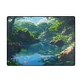 thumbnail image 1 of Non-Slip Polyester Rug 63x48in & 80x58in - Plush Memory Foam Floor Mat, Absorbent, Fade Resistant, Machine Washable for Living Room, Bedroom, Entryway，Playful Carp, 1 of 7