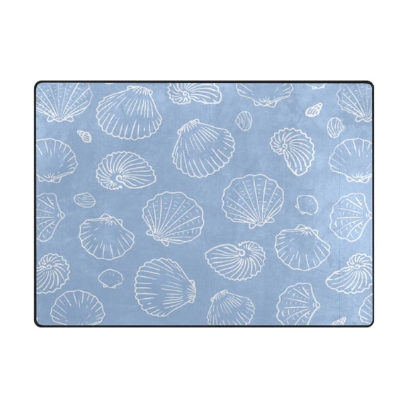 Non-Slip Polyester Rug 63x48in & 80x58in - Plush Memory Foam Floor Mat, Absorbent, Fade Resistant, Machine Washable for Living Room, Bedroom, Entryway，Shell