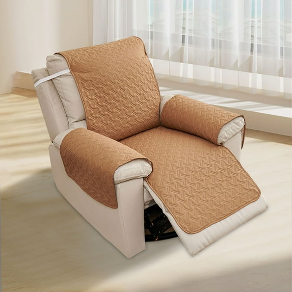 Non-Slip Recliner Chair Cover Sofa Slipcover, Pet Cover for Large Recliner with Elastic Straps, Washable Chair Seat Cover Recliner Chair Furniture Protector (21.6×77.3 inch Oversized )