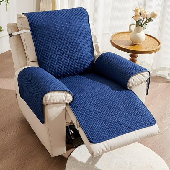 Non-Slip Recliner Chair Cover Sofa Slipcover, Pet Cover for Large Recliner with Elastic Straps, Washable Chair Seat Cover Recliner Chair Furniture Protector (21.6×77.1 inch Oversized )