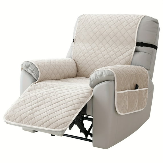 Non-Slip Recliner Chair Cover Sofa Slipcover, Pet Cover for Small Recliner Chair with Elastic Straps, Washable Reclining Chair Cover Recliner Furniture Protector