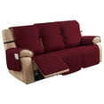 thumbnail image 1 of Non-Slip Recliner Sofa Covers 3 Seaters Elastic Band Sofa Covers Washable Furniture Protector for Bedroom, Office, Living Room (Wine), 1 of 7