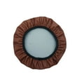 thumbnail image 1 of Non-Slip Round Bar Stool Covers 14x14 Inch - Waterproof Leather Seat Covers with Elastic Band | Kitchen Stool Protector for Home, Restaurant & Pub (Brown), 1 of 6