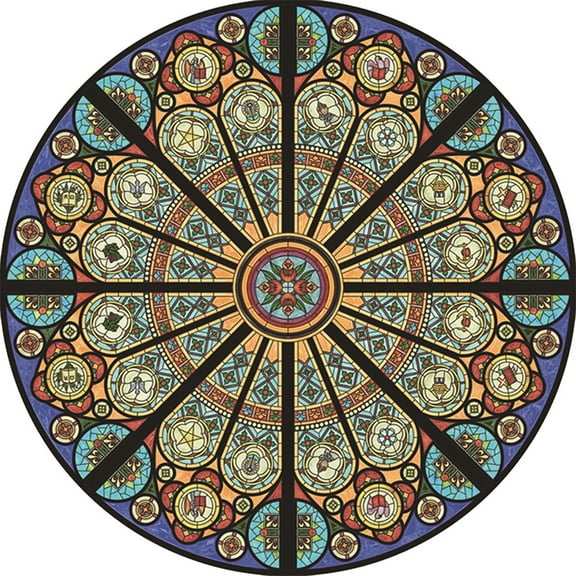 Non-Slip Round Mat - Sitting Pad Area Rug - Washable Rug for Rotary Chair or Bedroom - 80cm Diameter