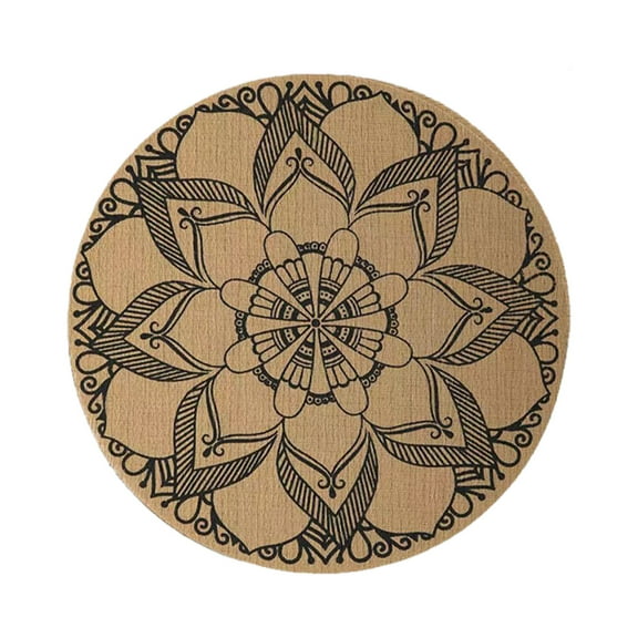 Non-Slip Round Placemats Decorative Dinner Table Mat Dual-Sided Waterproof Insulated Placemat Printed Western Mat