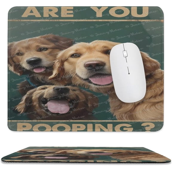 Non-Slip Rubber Base Mouse Pad for Laptop, Computer & PC, Washable Mouse Mat, Gaming Office Home Mouse Pad, Funny Dachshund, Humor Bathroom Saying, Gift for Friends 10x12 inch