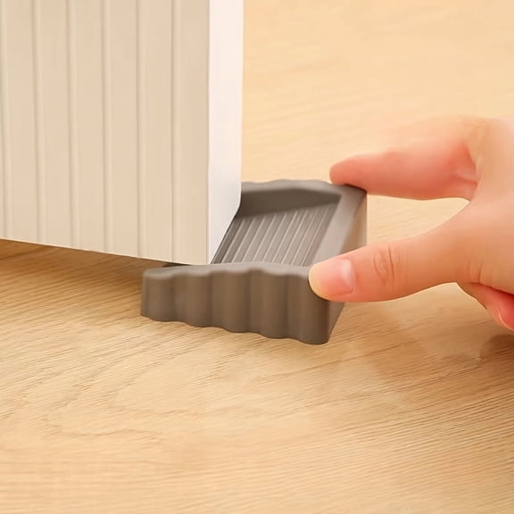 Non Slip Rubber Door Stop, Heavy Duty Door Holder Wedge, Floor Safe Door Stopper for Hardwood, Tile, Laminate Floors, Home and Office Use