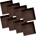 thumbnail image 1 of Non-Slip Rubber Furniture Caster Pads,3" x 3",Brown,Square,Rubber,Anti-Slip,8 Piece 3 inch, 1 of 5