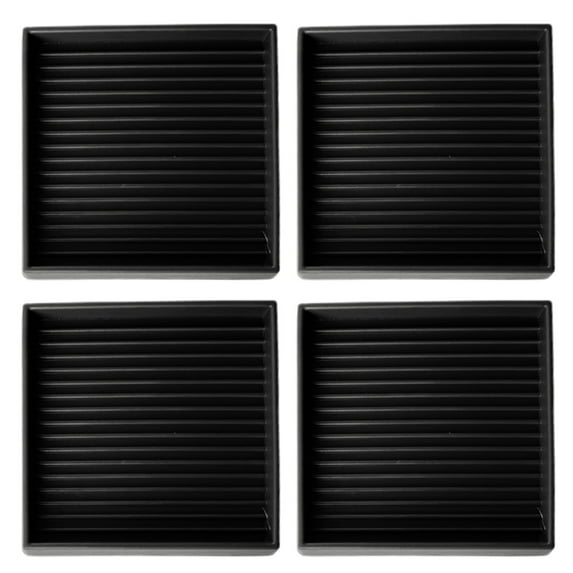 Non Slip Rubber Furniture Pads 3X3 & 2X2 Inch, Square & Round Anti-Sman Floor Protectors for Hardwood Tile Carpet, Noise-Reducing Caster Cups for Chairs Beds , 4 Home Anti-Scratch Heightening Pads