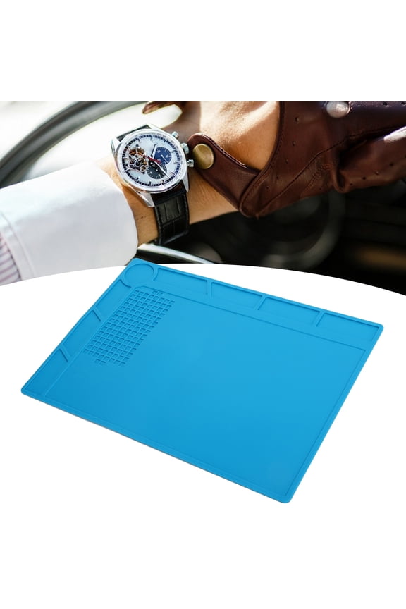 Non-Slip Rubber Watch Repair Mat Work Pad, 13.8 x 9.8 Inch