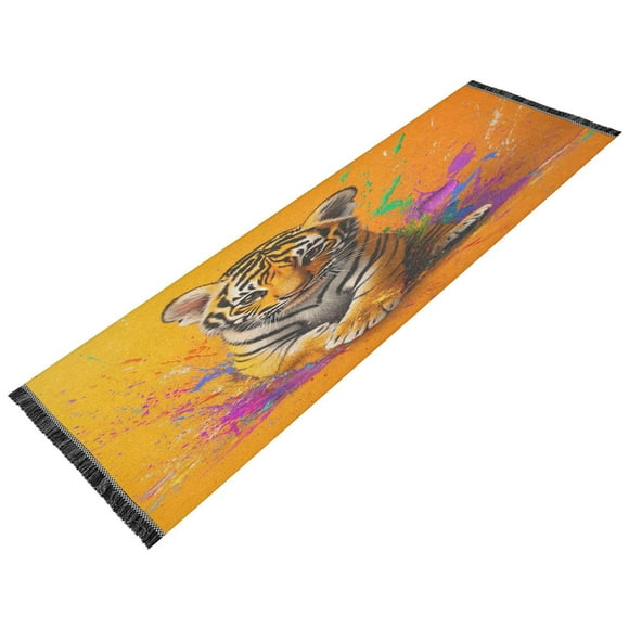 Non-Slip Rubberback Indoor/Outdoor Runner Rug for Hallway,Kitchen,Living Room,Garage Paint Splashes