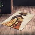 thumbnail image 1 of Non Slip Rug, Ethnic Woman Rug, Ethnic Rug, Brown Rug, Gift For Him Rugs, Girl Room Rugs, Home Decor Rug, Modern Rug, 3D Printeds Rug, 3.3'x9.2' - 100x280 cm, 1 of 8