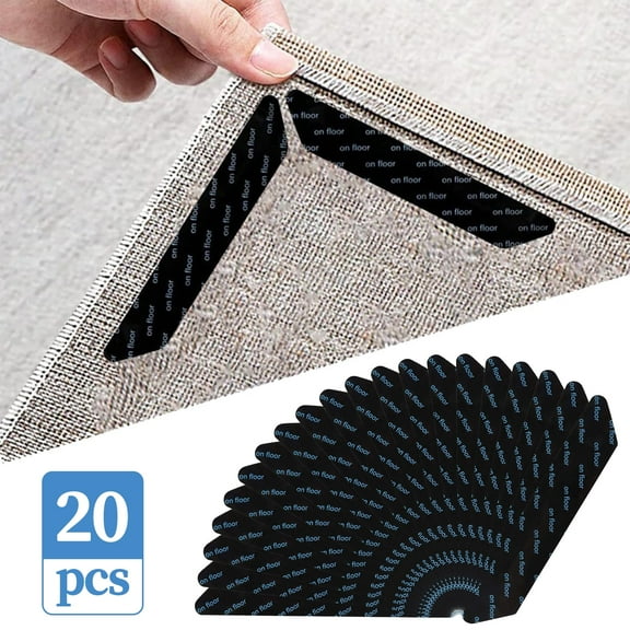 Non Slip Rug Gripper Tape 20 Pcs Non Slip Rug Gripper for Hardwood Floor
