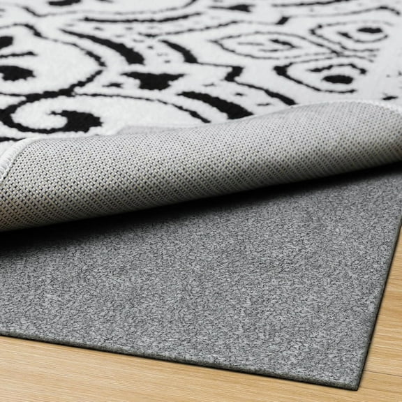 Non Slip Rug Pad, 2' x 3', 1/8" Thick Felt and Rubber Protective Padding - Low Profile Cushion and Rug Gripper for Hardwood Floors